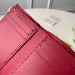 Replica Louis Vuitton Brown Damier Ebene Burgundy Croisette Compact Wallet
