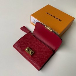 Replica Louis Vuitton Brown Damier Ebene Burgundy Croisette Compact Wallet