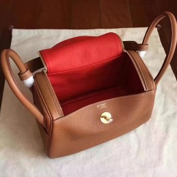 Replica Hermes Brown Lindy 26 Bag