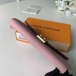 Replica Louis Vuitton Brown Damier Ebene Pale Pink Croisette Wallet