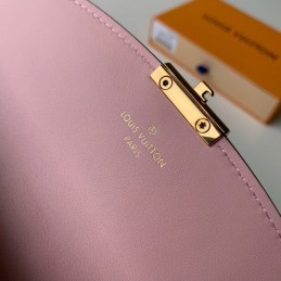 Replica Louis Vuitton Brown Damier Ebene Pale Pink Croisette Wallet