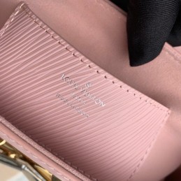 Replica Louis Vuitton Pale Pink Twist MM with Embroidered Bird Detail