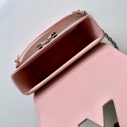Replica Louis Vuitton Pale Pink Twist MM with Embroidered Bird Detail