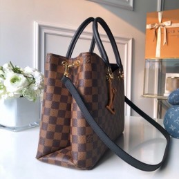 Replica Louis Vuitton Brown Damier Ebene Black Trim Riverside