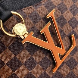Replica Louis Vuitton Brown Damier Ebene Black Trim Riverside