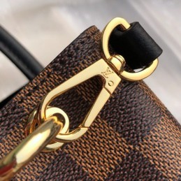 Replica Louis Vuitton Brown Damier Ebene Black Trim Riverside