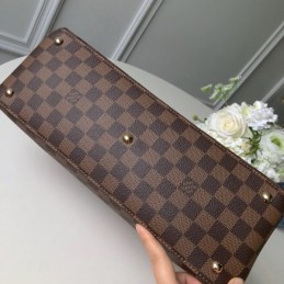 Replica Louis Vuitton Brown Damier Ebene Burgundy Trim Riverside