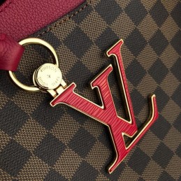 Replica Louis Vuitton Brown Damier Ebene Burgundy Trim Riverside