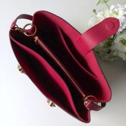 Replica Louis Vuitton Brown Damier Ebene Burgundy Trim Riverside