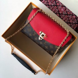Replica Louis Vuitton Brown Monogram Red Black Saint Placide