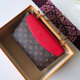 Replica Louis Vuitton Brown Monogram Red Black Saint Placide