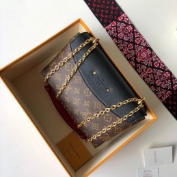 Replica Louis Vuitton Black Monogram Red Trim Saint Placide