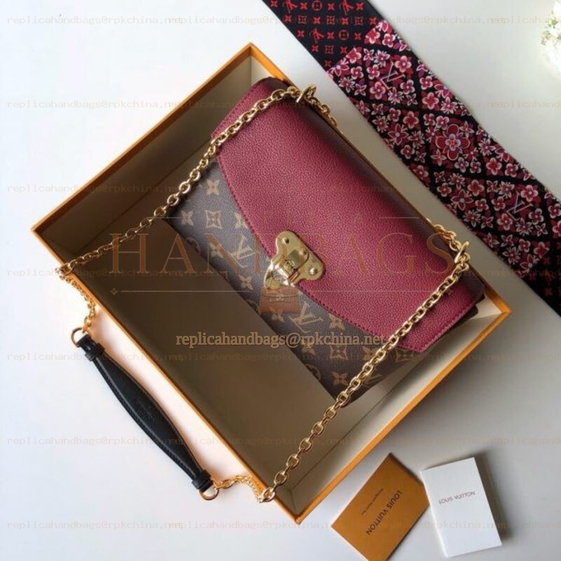 Replica Louis Vuitton Brown Monogram Burgundy Saint Placide