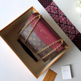 Replica Louis Vuitton Brown Monogram Burgundy Saint Placide