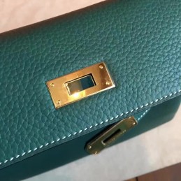 Replica Hermes Green Kelly 28 Palladium Hardware Bag
