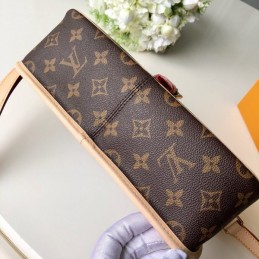 Replica Louis Vuitton Brown Monogram Beige Trim Sologne