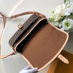 Replica Louis Vuitton Brown Monogram Beige Trim Sologne
