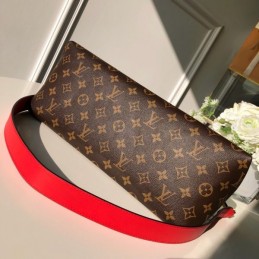 Replica Louis Vuitton Brown Monogram Red Braided Handle Beaubourg