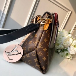 Replica Louis Vuitton Brown Monogram Black Braided Handle Beaubourg