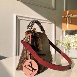 Replica Louis Vuitton Brown Monogram Orange Handle Beaubourg