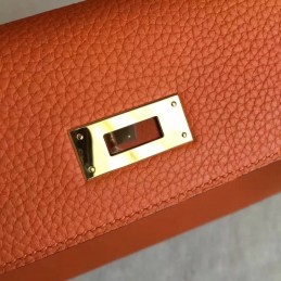 Replica Hermes Orange Kelly 28 Gold Hardware Bag