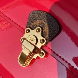 Replica Louis Vuitton Red Patent Cherrywood Chain Wallet