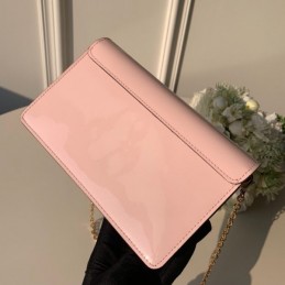 Replica Louis Vuitton Pale Pink Cherrywood Chain Wallet