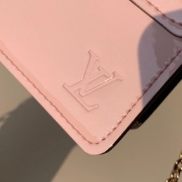 Replica Louis Vuitton Pale Pink Cherrywood Chain Wallet