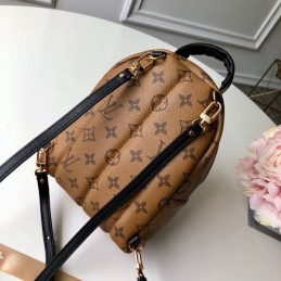 Replica Louis Vuitton Brown Monogram Patch Palm Springs Backpack Mini