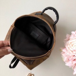 Replica Louis Vuitton Brown Monogram Patch Palm Springs Backpack Mini