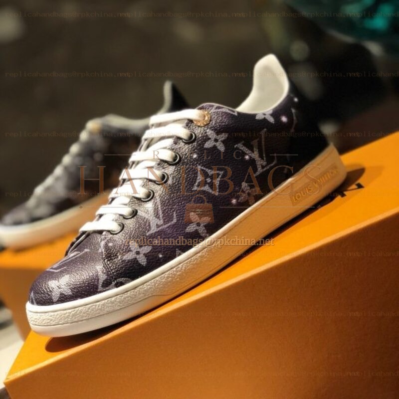Replica Louis Vuitton Black Monogram Low-Top Sneakers