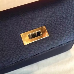 Replica Hermes Navy Beige Kelly 28 Gold Hardware Bag