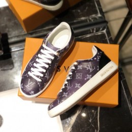 Replica Louis Vuitton Black Monogram Low-Top Sneakers