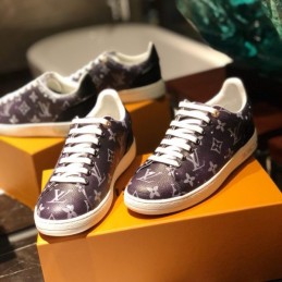 Replica Louis Vuitton Black Monogram Low-Top Sneakers
