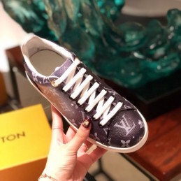 Replica Louis Vuitton Black Monogram Low-Top Sneakers