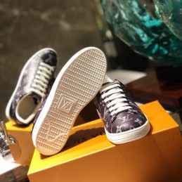 Replica Louis Vuitton Black Monogram Low-Top Sneakers