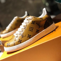 Replica Louis Vuitton Tan Monogram Low-Top Sneakers