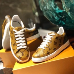 Replica Louis Vuitton Tan Monogram Low-Top Sneakers