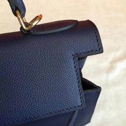 Replica Hermes Navy Beige Kelly 28 Gold Hardware Bag