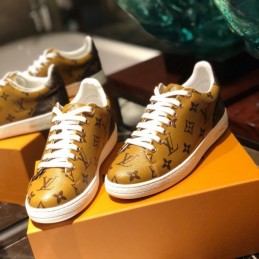 Replica Louis Vuitton Tan Monogram Low-Top Sneakers