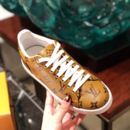 Replica Louis Vuitton Tan Monogram Low-Top Sneakers