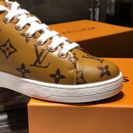 Replica Louis Vuitton Tan Monogram Low-Top Sneakers