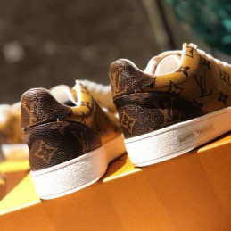 Replica Louis Vuitton Tan Monogram Low-Top Sneakers