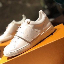 Replica Louis Vuitton White Buckle Strap Sneakers