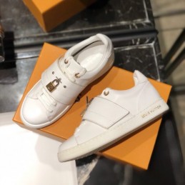 Replica Louis Vuitton White Buckle Strap Sneakers