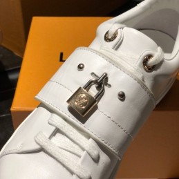 Replica Louis Vuitton White Buckle Strap Sneakers