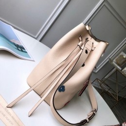 Replica Louis Vuitton Pale Pink Floral Lockme Bucket