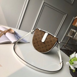 Replica Louis Vuitton White Gray Monogram Chantilly Lock