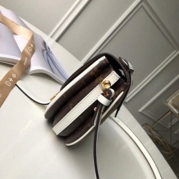 Replica Louis Vuitton White Gray Monogram Chantilly Lock