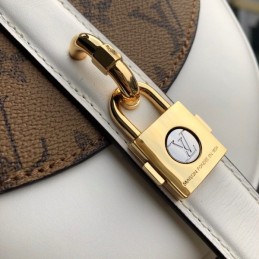 Replica Louis Vuitton White Gray Monogram Chantilly Lock